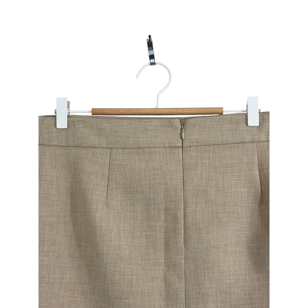 Babaton Beige Wrap‎ Mini Skirt with Pocket - Women's Size 14 - Picture 7 of 9